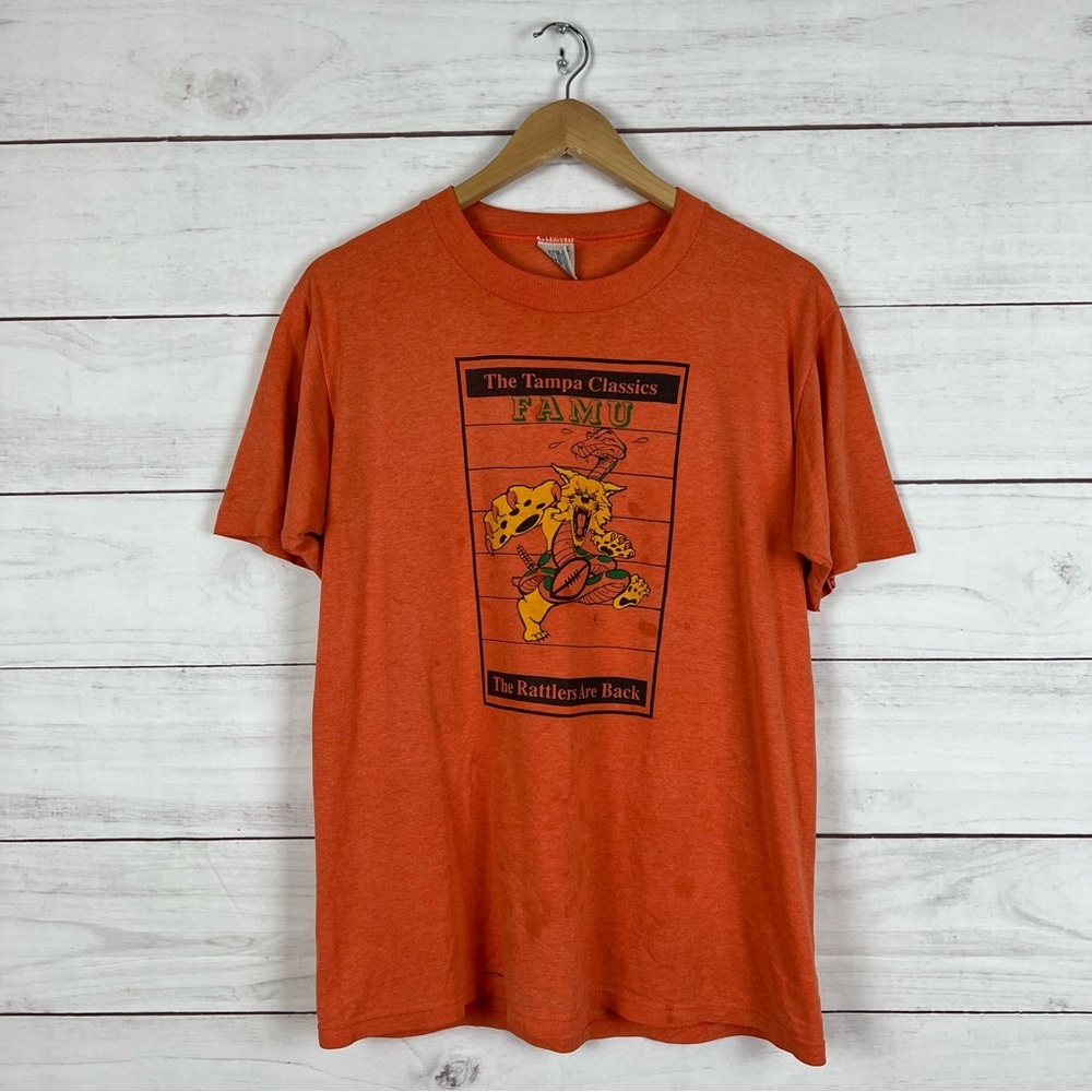 Vintage 1980s FAMU Rattlers Florida A&M University T-Shirt Large